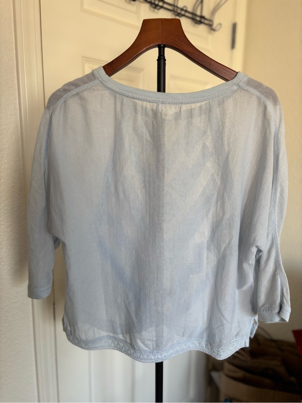 Meadow Rue Light Blue Embroidered Tunic Top - Picture 4 of 4